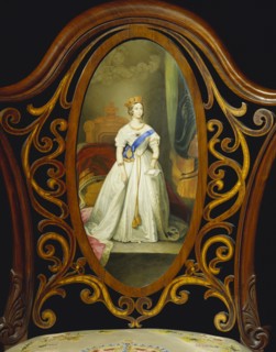 Chaise de salon anglaise du 19e siècle (détail)