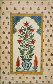 Flowers in a Blue and White Vase. Deccan Hyderabad, India, c.1750