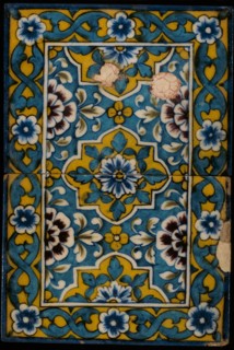 Painted tiles. Jaipur, India, late 19th century