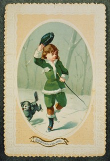 Victorian Christmas Card. England, 19th century
