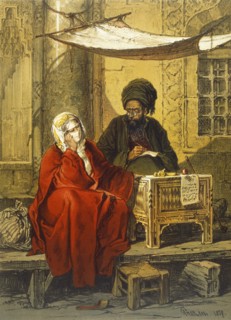 Letter Writer, by Amadeo Preziosi. Turkey, 19th century