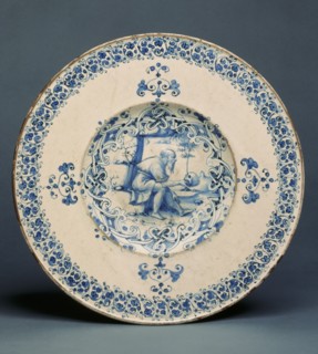 Plate depicting St Jerome in the Wilderness. Italy, 16th century