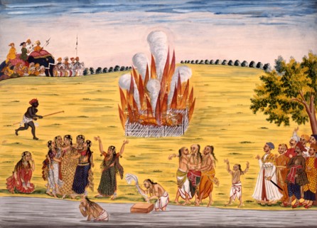 Sati ceremony. India, early 19th century