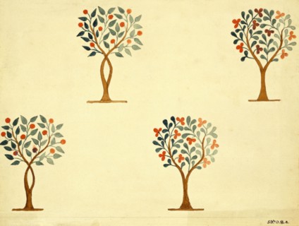 Design for woven silk, by Anna Maria Garthwaite. England, early 18th century
