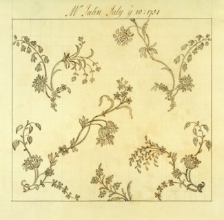 Design for woven silk, by Anna Maria Garthwaite. London, England, mid-18th century