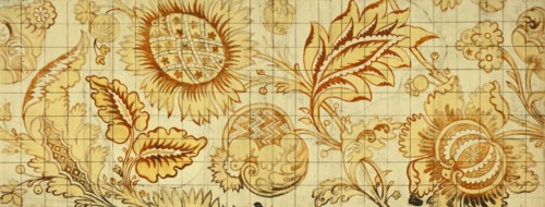 Design for woven silk, by Anna Maria Garthwaite. London, England, early 18th century