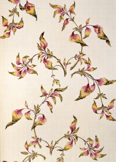 Design for woven silk, by Anna Maria Garthwaite. London, England, mid-18th century