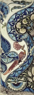 Tile design, by William De Morgan. England, 19th century