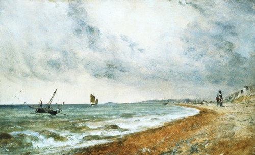 Constable, Plage de Hove, avec bateaux de pêche