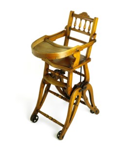 Chaise haute anglaise du 19e siècle