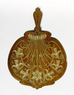 Hand mirror, by Francis George Wood. Salford, England, 20th century