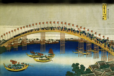 Evening Scene on the occasion of the Festival of Laterns, by Katsushika Hokusai. Japan, 1834