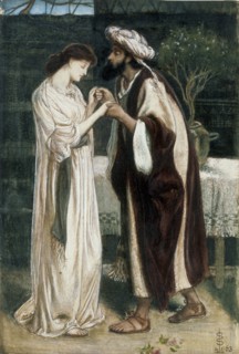 Isaac and Rebeccah, by Simeon Solomon. England, 19th century