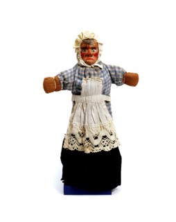 Glove puppet of Judy, by Albert Smith. England, early 20th century