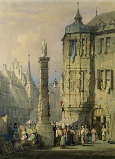 W³rzburg, by Samuel Prout. Germany, 18th-19th century