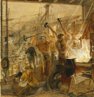 Iron and coal, the industry of the Tyne, by William Bell Scott. England, 19th century