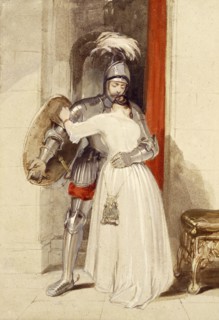 Knight and Lady, by George Cattermole. England, 19th century