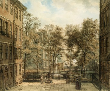 New Court, The Temple, London, by William Henry Hunt. England, 18th-19th century