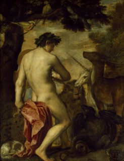 Orpheus Enchanting The Animals, by Alessandro Varotari. Venice, Italy, early 17th century