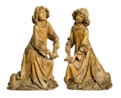 Two Angels With Candlesticks, by Tilman Riemenschneider. W³rzburg, Germany, 1505