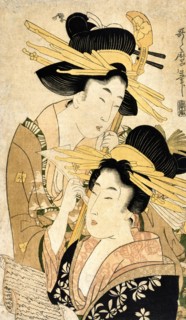 Two courtesans, by Kitagawa Utamaro. Japan, 18th century