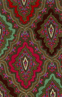 Design for printed shawl fabric, by George Charles Haite. England, 19th century
