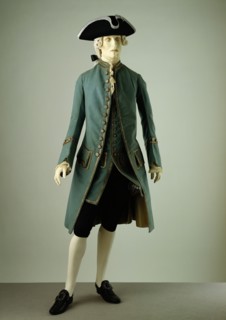 Formal coat and waistcoat. England, mid-18th century