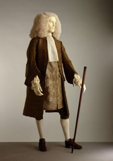 Dress suit and waistcoat. England or France, 18th century