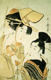 Two Girls as Ebisu and Daikoku, by Kitagawa Utamaro. Japan, 18th century