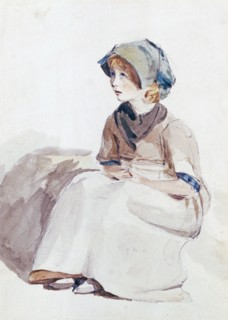 Constable, A Suffolk Child: dessin préparatoire pour "La Ferme de la Vallée"