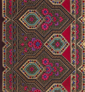 Design for printed shawl fabric, by George Charles Haite. England, 19th century