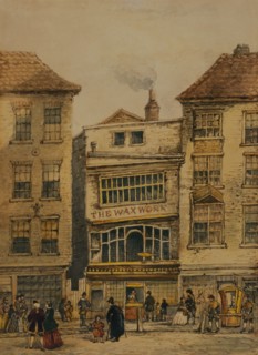 Mrs Salmon's Waxworks in Fleet St, by Morand. London, England, 1812