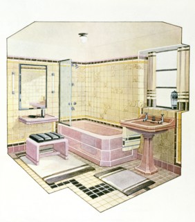 Bathroom Tiling, by Carter & Co. Ltd. Poole, England, 1935