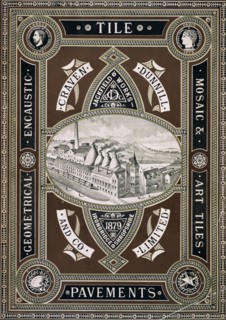 Catalogue cover of Tile Pavements, by Craven, Dunnill & Co. Leicester, England, 1879