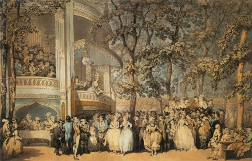 Vauxhall Gardens, by Thomas Rowlandson. London, England, 1784