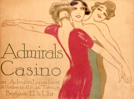 Admirals CasiN, poster by Hollerbaum & Schmidt. Germany, 20th century