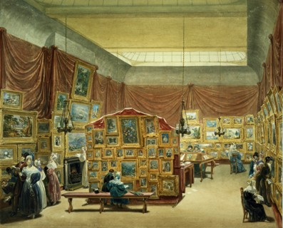 The Gallery of New Society of Painters in Watercolours, by George Scharf. London, England, 1834