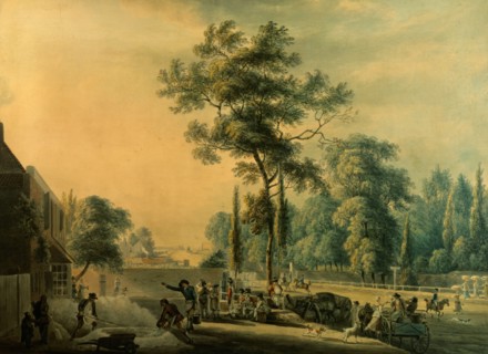 The Old Swan, Bayswater, by Paul Sandby. England, 1790