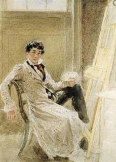 Portrait of James Holland, by William Henry Hunt. England, 1828