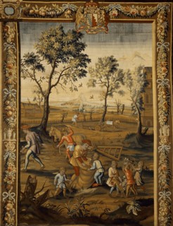 Sowing, one of a set of tapestries illustrating The Seasons, by ex-Mortlake weavers. England, 17th-18th century