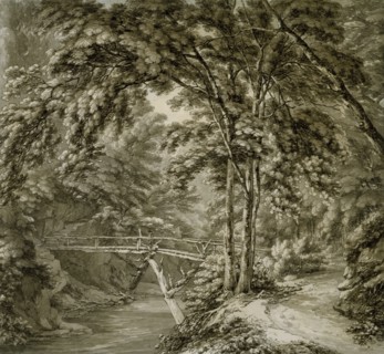 The river Teme at Downtown, Herefordshire, by Thomas Hearne. England, 18th century