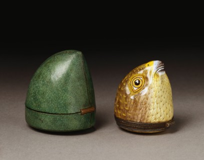 Snuff Box and Snuff Box Case. Staffordshire, England, late 18th century