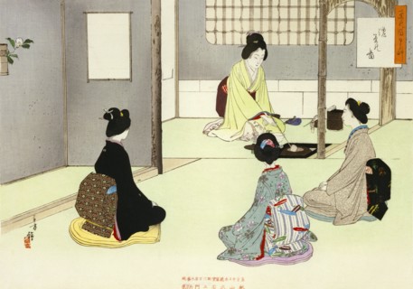 Making The Tea, by MizuN Toshikata. Japan, 19th-20th century