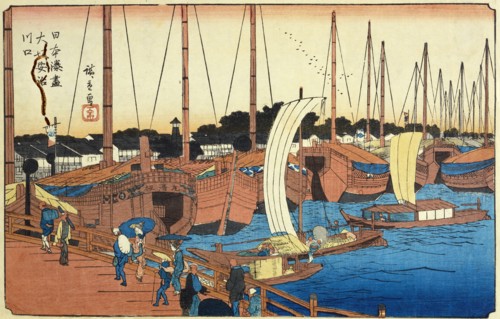Mouth of Aji River in Osaka, by Utagawa Hiroshige. Japan, 19th century