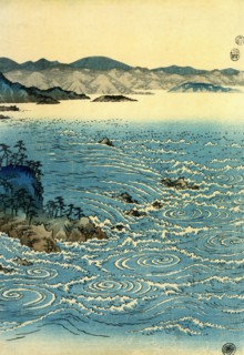 View of The Whirlpools at Naruto, by Hiroshige. Japan, 19th century