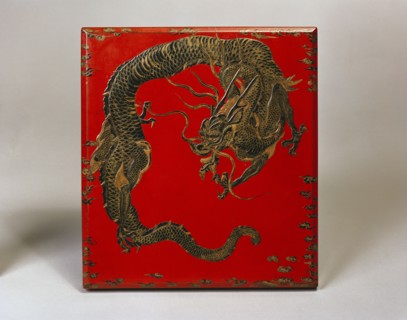 Dragon design on writing box, by Shimidzv Ichidayu Masatomo. Japan, 1626
