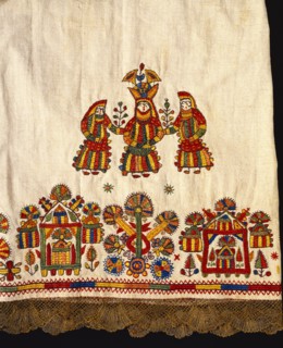 Embroidered robe, detail. Crete, Greece, 1700
