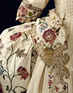 Mantua, detail. England, mid-18th century