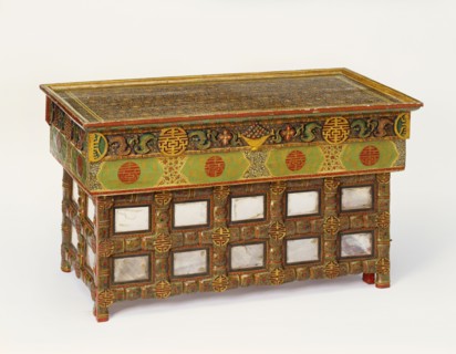 Folding table, by Laforr Mogul. Srinagar, Kashmir, India, late 19th century