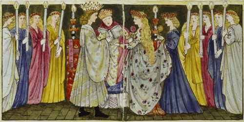 Sleeping Beauty tile panel, by Edward Burne-Jones. England, 1860s. 
Londres, Victoria & Albert